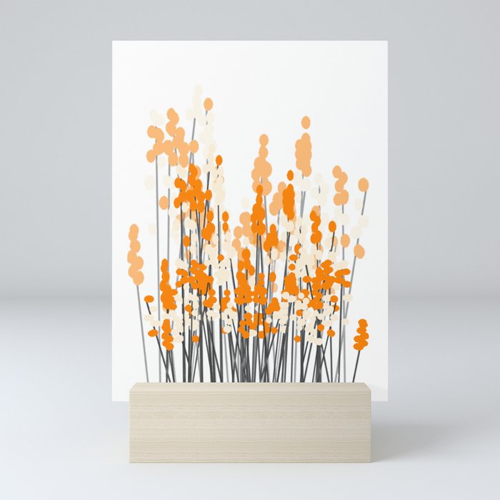Orange Spring Bouquet on White Background #decor #society6 #buyart Mini Art Print