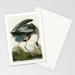 Great blue Heron - John James Audubon's Birds of America Print Stationery Card