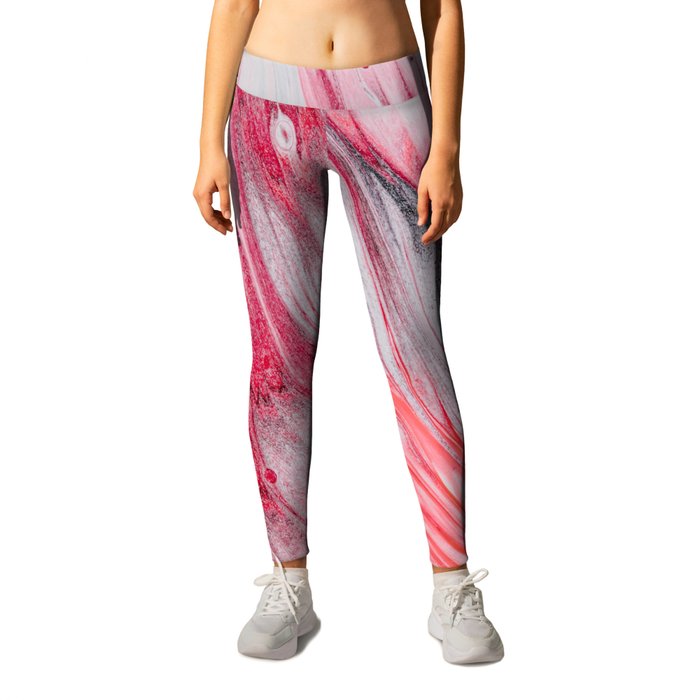 Red & grey flames Leggings