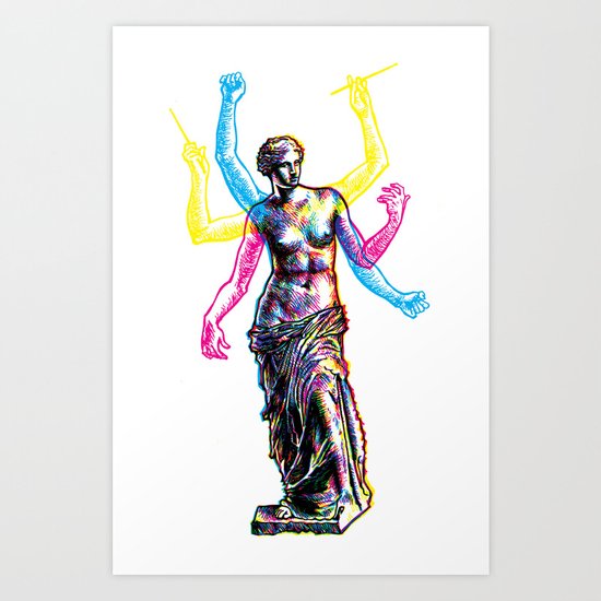 Venus de Milo is Made of Rock Art Print