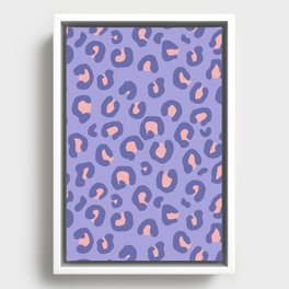 Purple Leopard Print Framed Canvas