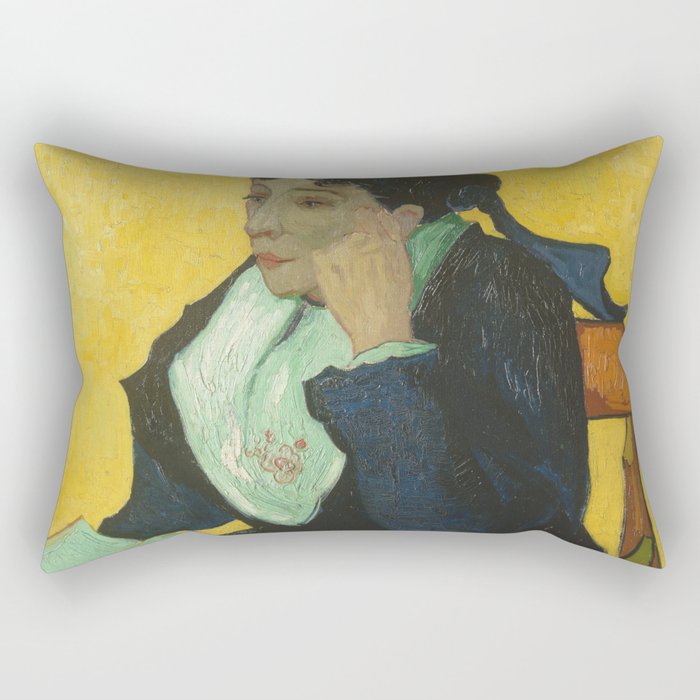 Vincent van Gogh - L'Arlésienne: Madame Joseph-Michel Ginoux (Marie Julien, 1848–1911) Rectangular Pillow