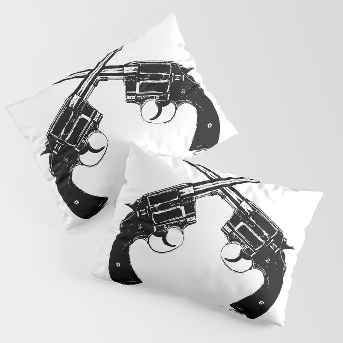 Crossed Revolvers Pillow Sham