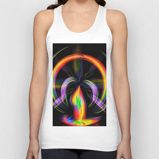 Digital Painting Fire Unisex Tank Top