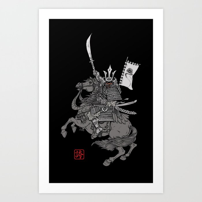 Kusunoki Masashige Art Print By Dustymauldin Society6