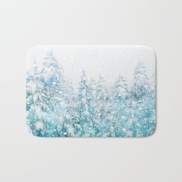 Snowy Pines Bath Mat