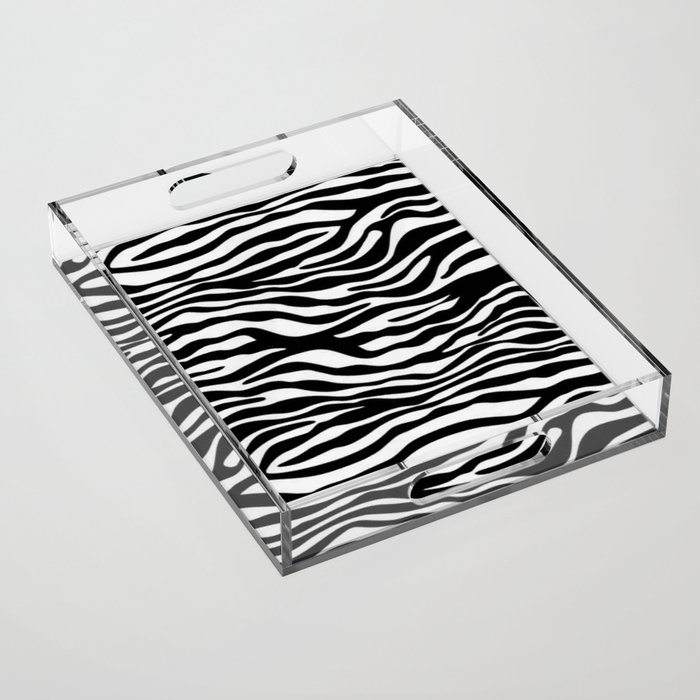 Zebra Stripes Pattern Fashion Style Acrylic Tray