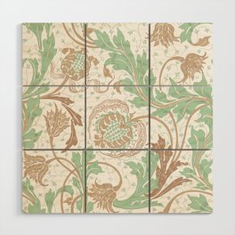 Walter Crane Teazle Art Nouveau Sage Floral Wood Wall Art