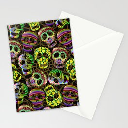 Sugar Skulls Pattern Stationery Cards