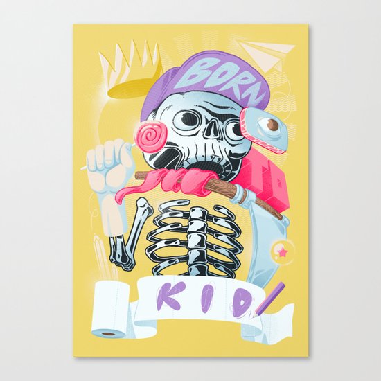Born to kid Canvas Print
