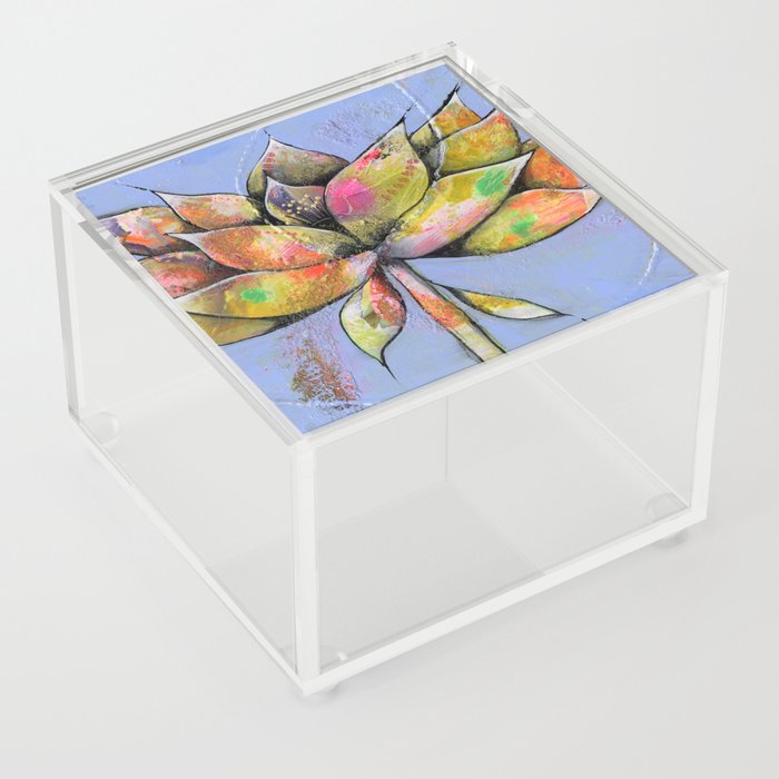 Lotus Florescent Acrylic Box