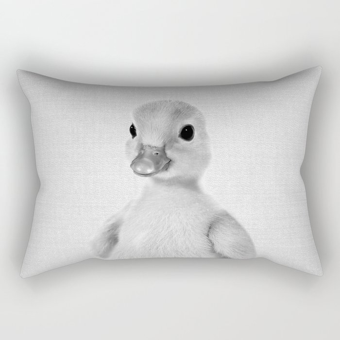 Duckling 2 - Black & White Rectangular Pillow