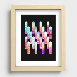 IRIDESCENT MARBLE TEXTURED SHAPES Recessed Framed Print
