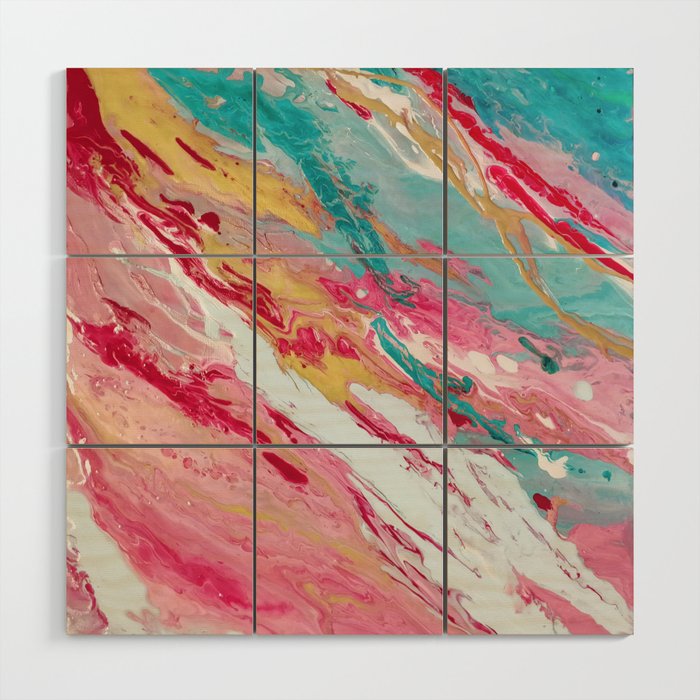 Spring coloured Wood Wall Art