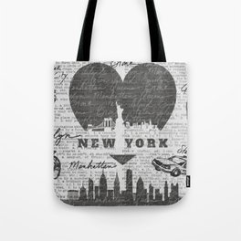 New York Collage Tote Bag
