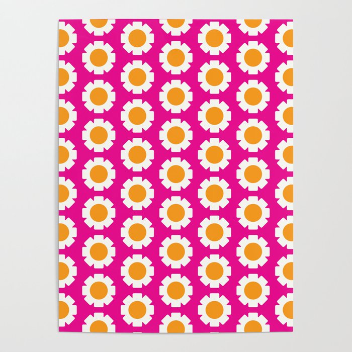 1970s Daisy pattern Poster