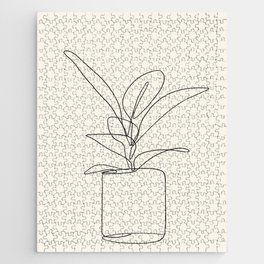 Line Flowers in the Vase 3 Jigsaw Puzzle
