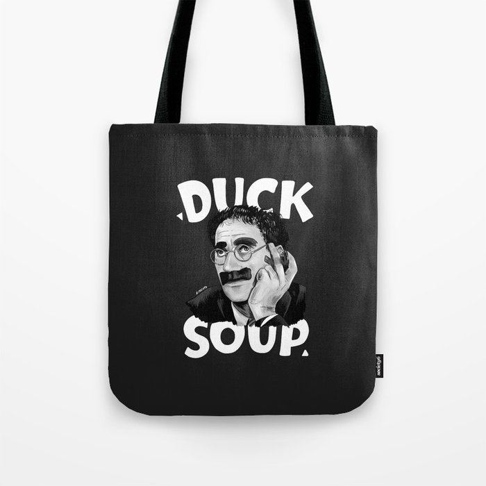 Groucho Marx - Duck Soup with Title Illustration Tote Bag