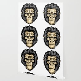 Ape Head Perfect For Paintball Mascot In A Military Style Wallpaper