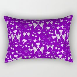 Kitsch Valentine Purple Rectangular Pillow