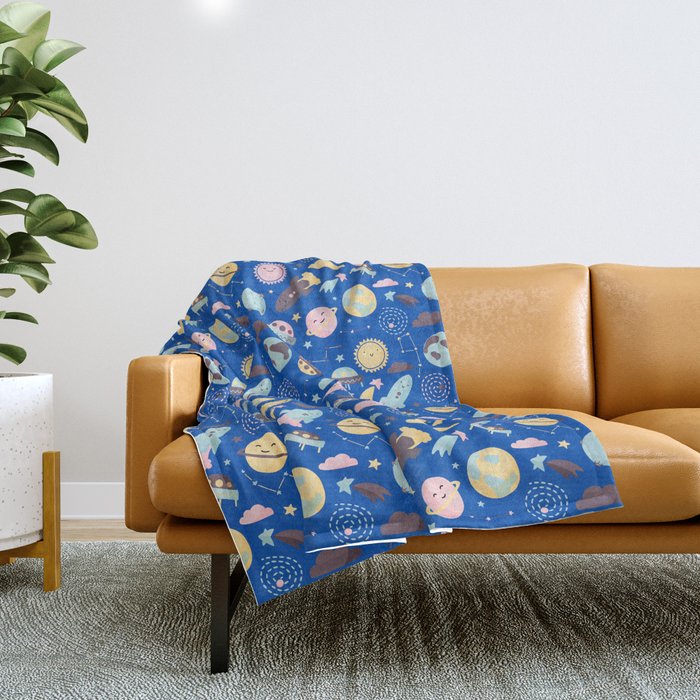 Space lovers for kids Throw Blanket