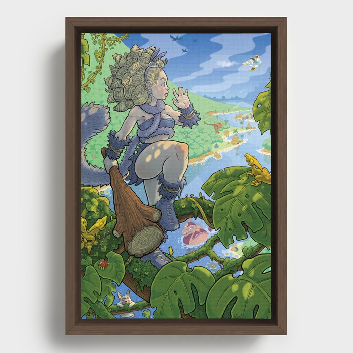Ayla from 65,000,000 BC Framed Canvas