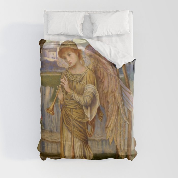 John Melhuish Strudwick "An Angel from A Golden Thread" Duvet Cover