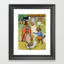 Mother Goose at Home by Louis Wain  Framed Art Print