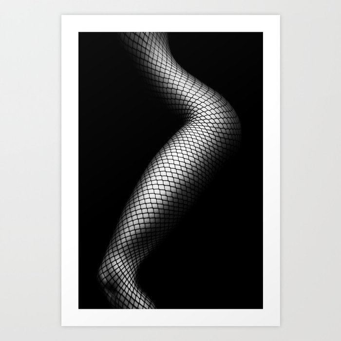 Legs in Fishnet Stockings 3 Art Print