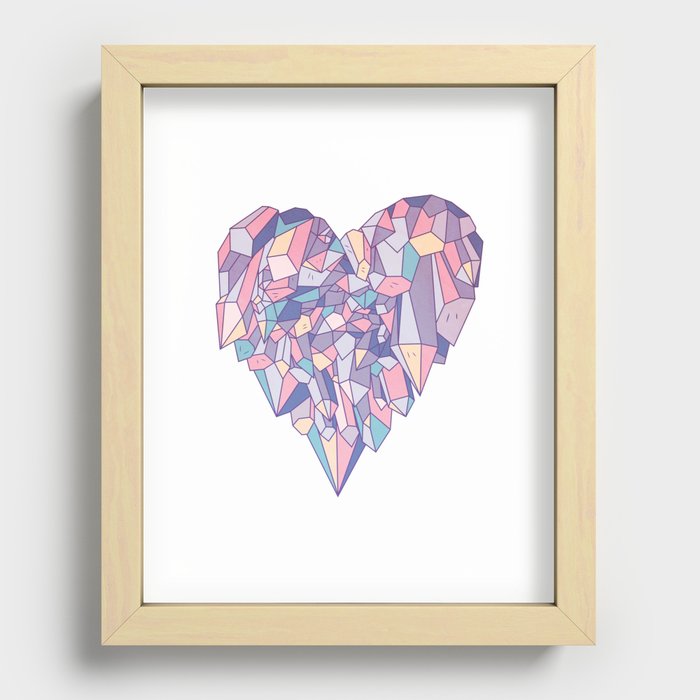 crystal heart ♥ Recessed Framed Print