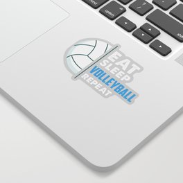 Eat Sleep Volleyball Sport Team Design Sticker