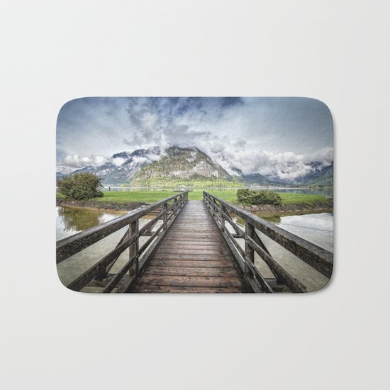 Hallstatt lake Bath Mat