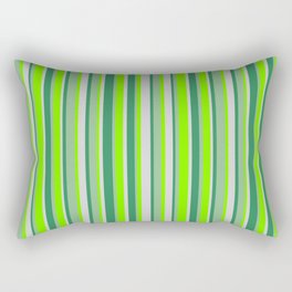 [ Thumbnail: Dark Sea Green, Sea Green, Light Grey, and Green Colored Lines/Stripes Pattern Rectangular Pillow ]