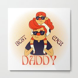 Best Daddy Ever- Gift for Father Metal Print | Worldokayestdad, Graphicdesign, Daddy, Cutegift, Birthday, Modernsimple, Fordaddy, Dadtobe, Fathersdaygift, Dad 