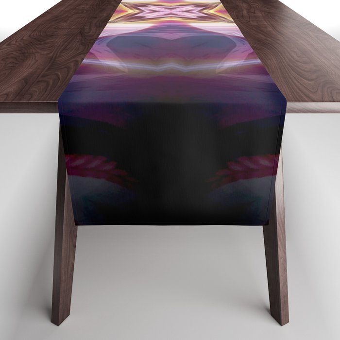 Art of kaleidoscope effect - Abstract background design / creative wallpaper pattern Table Runner