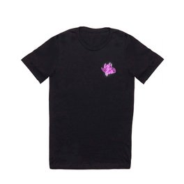 Let's Go Girls! - Pink/Purple Cow Print Cowboy Hat T Shirt