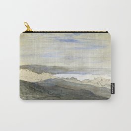 Between Verona and Vicenza stopping at the Railroad (1852) by John Ruskin Carry-All Pouch | Romanticism, Train, John, Classic, Oil, Ancient, Verona, Europe, Historical, Vintage 