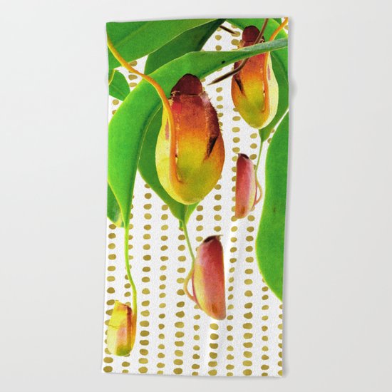 Carnivorous Plants Beach Towel
