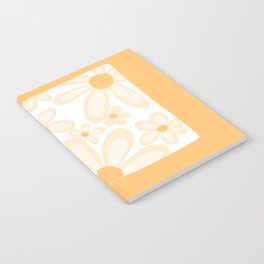 FlowerPower - Yellow Colourful Retro Minimalistic Art Design Pattern Notebook