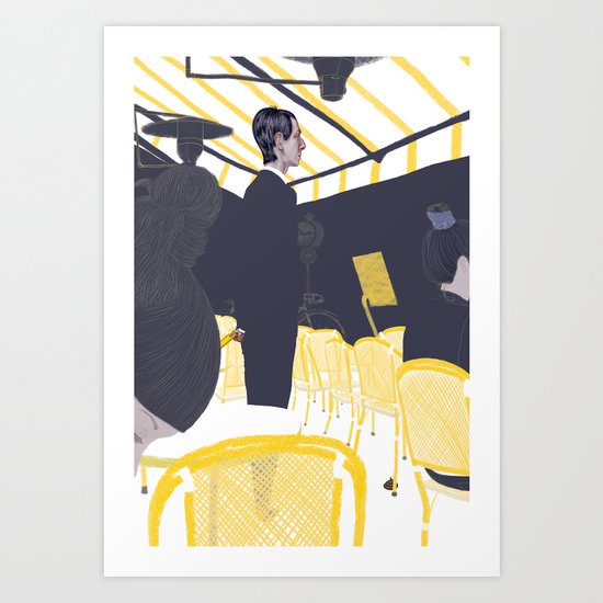 Les Parisiens - Gérant de Café Art Print