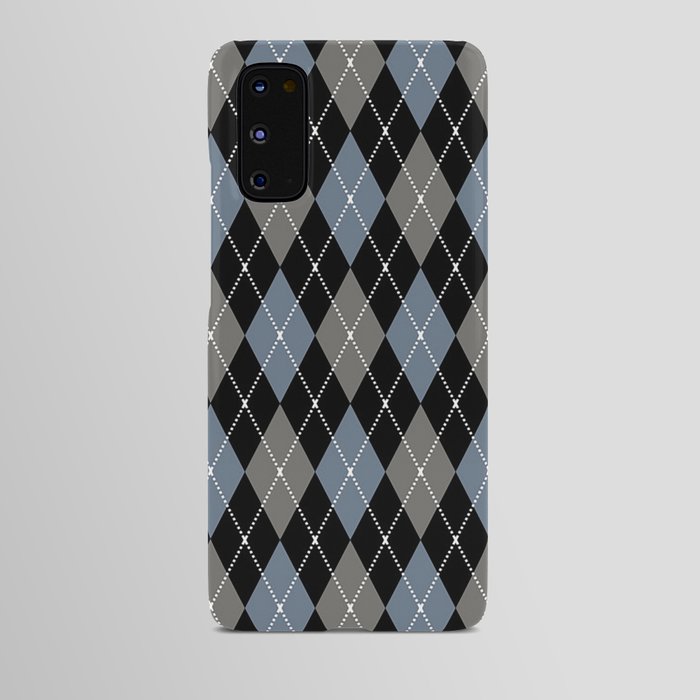 Blue And Grey Argyle Pattern,Diamond Abstract,Quilt,Knit,Tartan,Sweater,Traditional,Geometrical,  Android Case