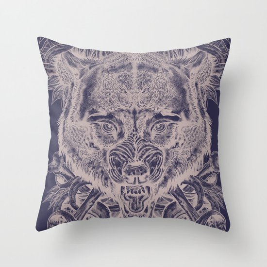Wolf Throw Pillow