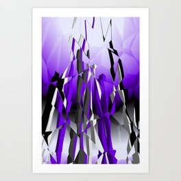 violett and black and white -03- Art Print