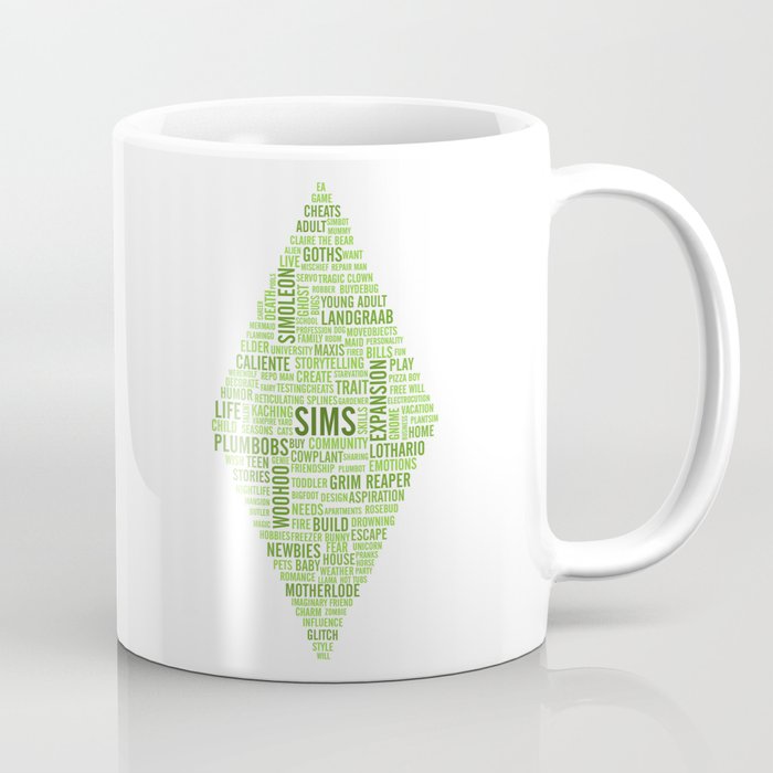 Sims Plumbob Typography Coffee Mug