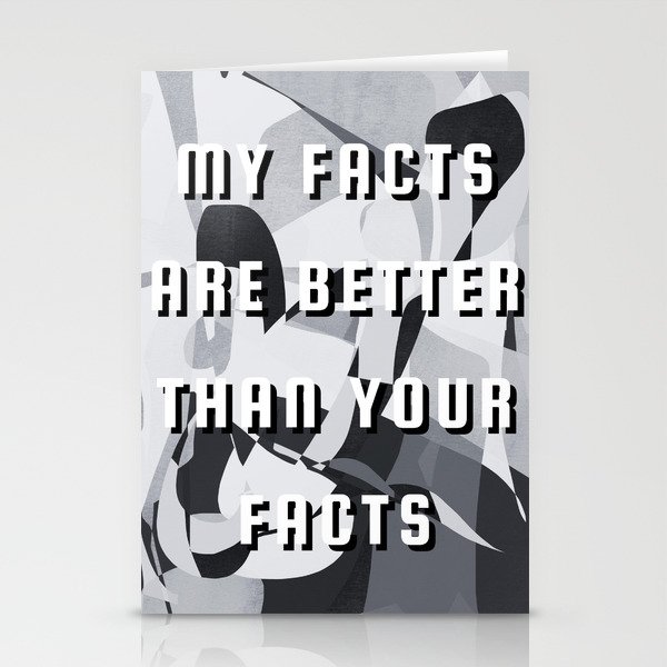 My Facts typography Stationery Cards