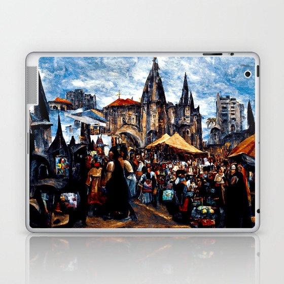 Medieval Fantasy Town Laptop & iPad Skin