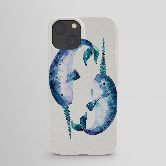 Blue Narwhals iPhone Case