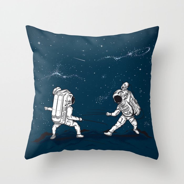 Fencing at a higher Level Throw Pillow
