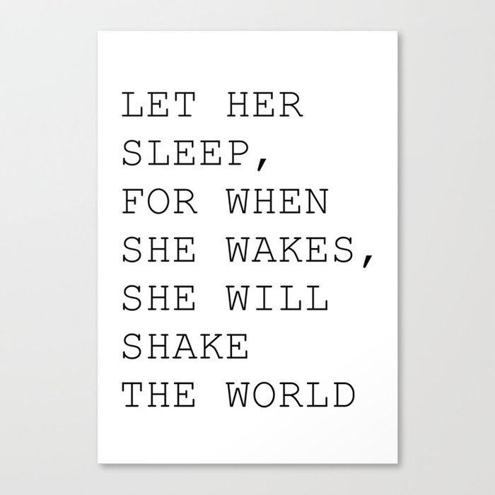 Let her sleep Canvas Print