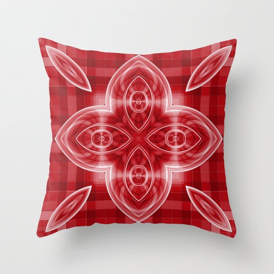 Pattern red Throw Pillow